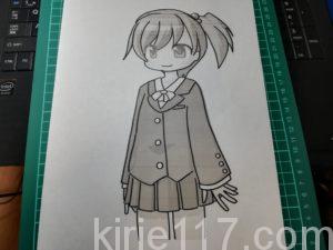 簡単 アニメ キャラクターの切り絵の作り方