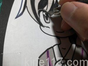 簡単 アニメ キャラクターの切り絵の作り方