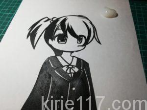 簡単 アニメ キャラクターの切り絵の作り方